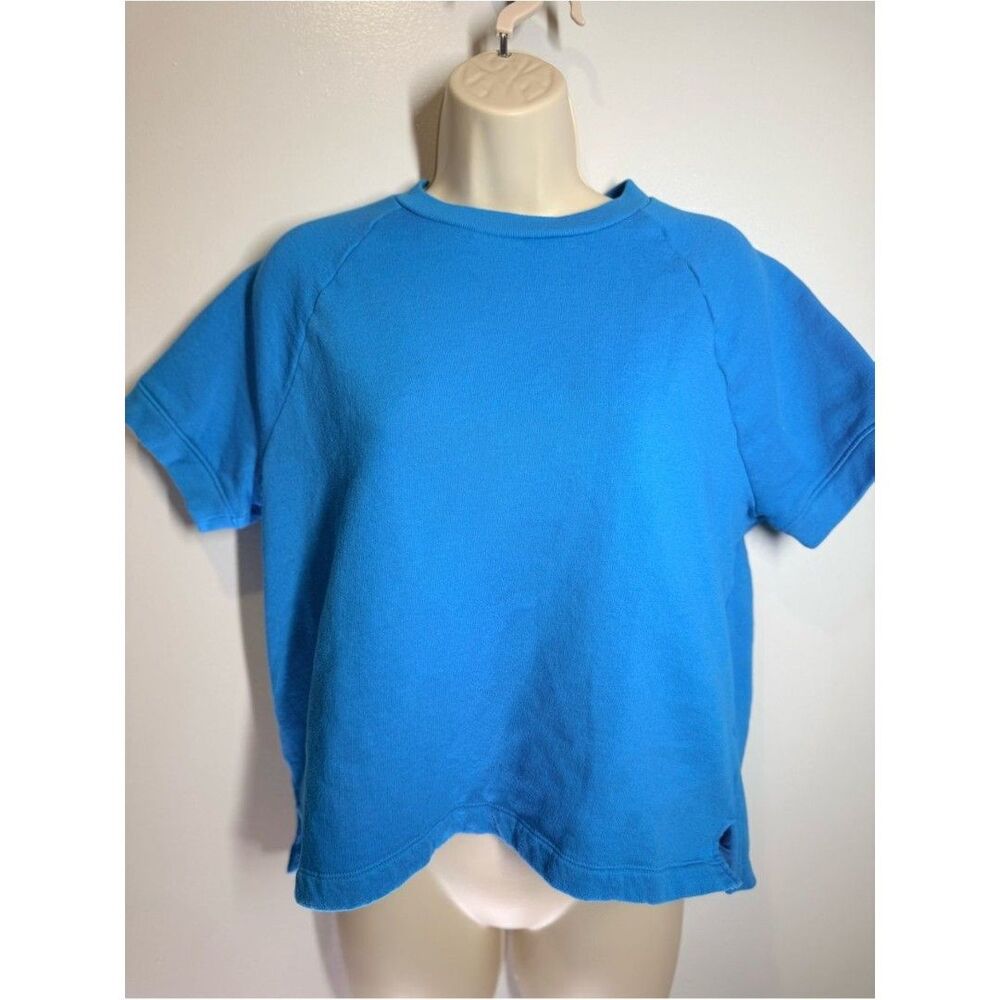 PINK Victoria's Secret Kids Bright Blue Short Sleeve Sweatshirt Small